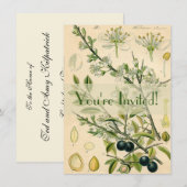 Invitation Antique Blackthorn Botanique Imprimé Fleur Berry (Devant / Derrière)