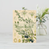 Invitation Antique Blackthorn Botanique Imprimé Fleur Berry (Debout devant)
