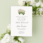 Invitation Antique Blanc Hydrangea Grand-millénaire Double
