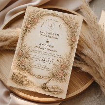 Antique Botanical Garden Wildflower Wedding