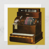 Invitation Antique caisse enregistreuse, commerce de détail V (Devant / Derrière)