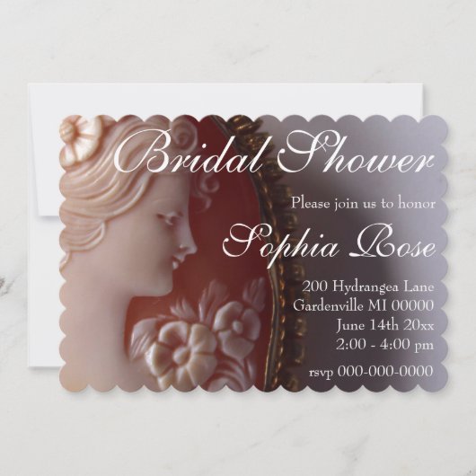 Invitation Antique Cameo (Devant)