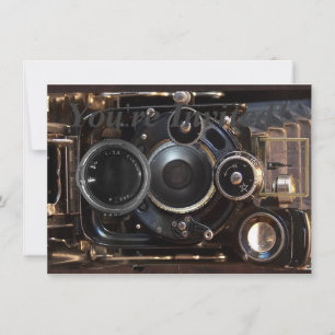 Invitation Antique Caméra Photographie Vintage Lens Film