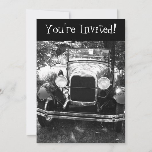 Invitation Antique Classic Car Retirement (Devant)