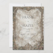 Invitation Antique Compass Enchanted Forest Mariage (Devant)