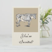 Invitation Antique Cow Skeleton Bones (Debout devant)