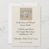 Invitation Antique Cow Skeleton Bones (Dos)