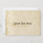 Invitation Antique En Papier Tiré (Devant)