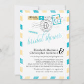 Invitation Antique Fête des mariées Airmail (Devant)