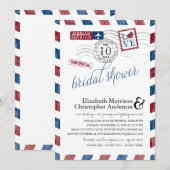 Invitation Antique Fête des mariées Airmail (Devant / Derrière)