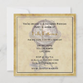 Invitation Antique Globe, Distressed BG SQ Sweet 16 (Dos)