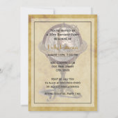 Invitation Antique Globe, Distressed BG V Anniversaire (Dos)
