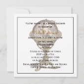 Invitation Antique Globe White BG SQ Fête des mariées (Dos)