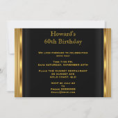 Invitation Antique Gold Black Book 60th Birthday Party 2 (Dos)