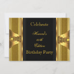 Invitation Antique Gold Black Book 60th Birthday Party 2<br><div class="desc">Antique Gold Black Book Hommes ou Femmes 60e anniversaire Mans. Invitation 60ème,  50ème,  40ème,  70ème,  80ème,  fête d'anniversaire ou changer d'âge ! Élégant. Zizzago a créé ce design Copyright 2011</div>