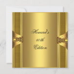 Invitation Antique Gold Book Mens 60th Birthday Man<br><div class="desc">Antique Gold Book Mens 60th Birthday Man Invitation Birthday Party ou changer d'âge! Élégant. Zizzago a créé ce design Copyright 2011</div>