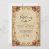 Invitation Antique Gold Holiday (Devant)