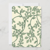 Invitation Antique Green English Ivy Mariage (Dos)