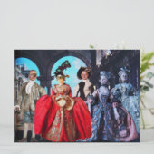 INVITATION ANTIQUE ITALIENNE PUPPETS MASQUERADE COSTUME PARTI (Debout devant)