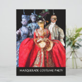 INVITATION ANTIQUE ITALIENNE PUPPETS MASQUERADE COSTUME PARTI (Debout devant)