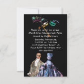 INVITATION ANTIQUE ITALIENNE PUPPETS MASQUERADE COSTUME PARTI (Dos)
