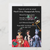 INVITATION ANTIQUE ITALIENNE PUPPETS MASQUERADE COSTUME PARTI (Dos)