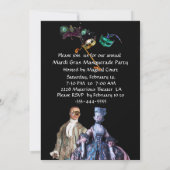 INVITATION ANTIQUE ITALIENNE PUPPETS MASQUERADE COSTUME PARTI (Dos)