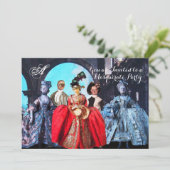 INVITATION ANTIQUE ITALIENNE PUPPETS MASQUERADE COSTUME PARTI (Debout devant)