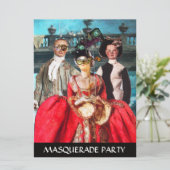 INVITATION ANTIQUE ITALIENNE PUPPETS MASQUERADE COSTUME PARTI (Debout devant)