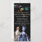 INVITATION ANTIQUE ITALIENNE PUPPETS MASQUERADE COSTUME PARTI (Dos)