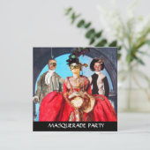 INVITATION ANTIQUE ITALIENNE PUPPETS MASQUERADE COSTUME PARTI (Debout devant)