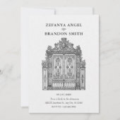 Invitation Antique mariage Ornate Gate (Devant)
