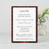 Invitation Antique Menzies Clan rouge Tartan Scottish Plaid (Debout devant)