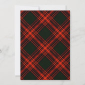 Invitation Antique Menzies Clan rouge Tartan Scottish Plaid (Dos)