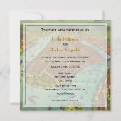 Invitation Antique New York City Map Distressed BG SQ Mariage (Dos)