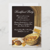 INVITATION ANTIQUE OVEN BAKERY PETIT-DÉJEUNER FÊTE (Dos)