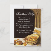 INVITATION ANTIQUE OVEN BAKERY PETIT DÉJEUNER PARTI RSVP (Dos)