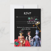 INVITATION ANTIQUE PUPPETS MASQUERADE COSTUME PARTI RSVP (Dos)