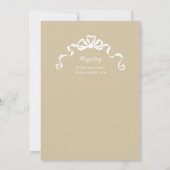 Invitation Antique Ribbon Bow Victorian Frame Fête des mariée (Dos)