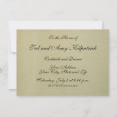 Invitation Antique Rose dentelle Rustique Rouge Victorien Bur (Dos)