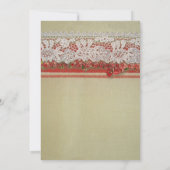 Invitation Antique Rose dentelle Rustique Rouge Victorien Bur (Dos)