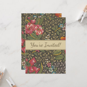 Invitation Antique Toile de Jouy 1800 Branches florales