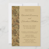 Invitation Antique Victorian Chaud automne Feuilles Mariage (Devant)