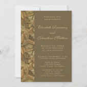 Invitation Antique Victorian Chaud automne Feuilles Mariage (Devant)