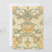 Invitation Antique victorienne fleurs floral mariage (Dos)