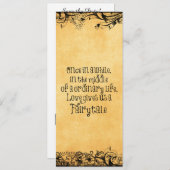 Invitation Antique vintage avec Mariage de devis d'amour (Devant / Derrière)