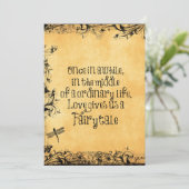 Invitation Antique vintage avec Mariage de devis d'amour (Debout devant)