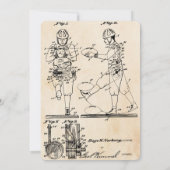 Invitation Antique Vintage Big Game Bowl Football Party (Dos)