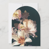 Invitation Antique Vintage Romantique Floral Arch Mariage (Dos)