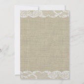 Invitation Antique White Daisy et Lace Mariage (Dos)
